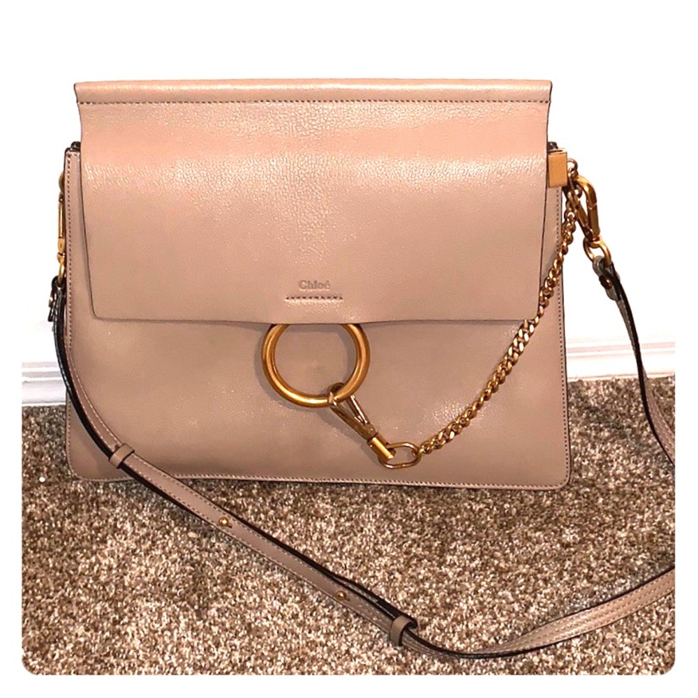 Chloe Faye Tan Nude Shoulder Bag
